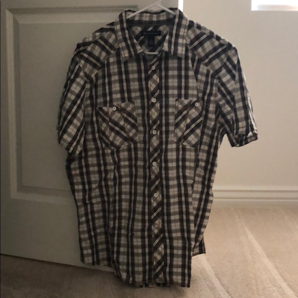 Inc button down short sleeve